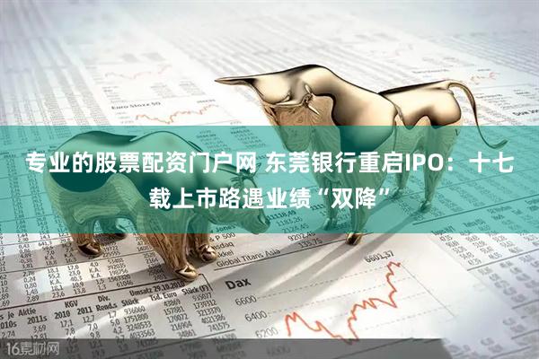 专业的股票配资门户网 东莞银行重启IPO：十七载上市路遇业绩“双降”